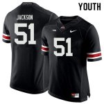 Youth Ohio State Buckeyes #51 Antwuan Jackson Black Nike NCAA College Football Jersey Lightweight GSI3644YV
